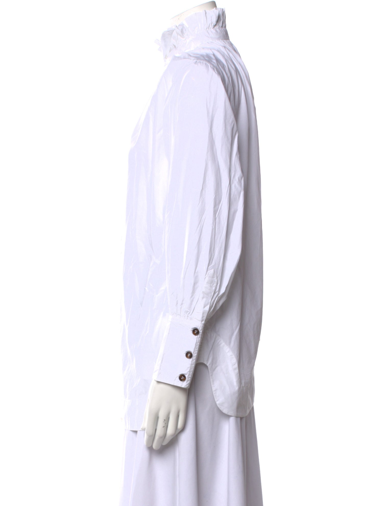 Ganni Tie Neck Long Sleeve Tunic