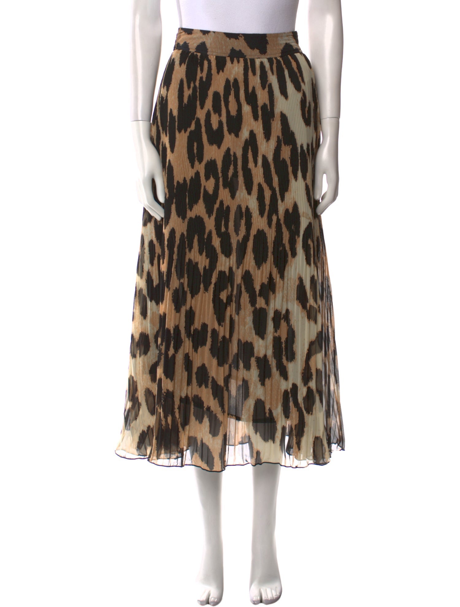 Ganni Animal Print Midi Length Skirt