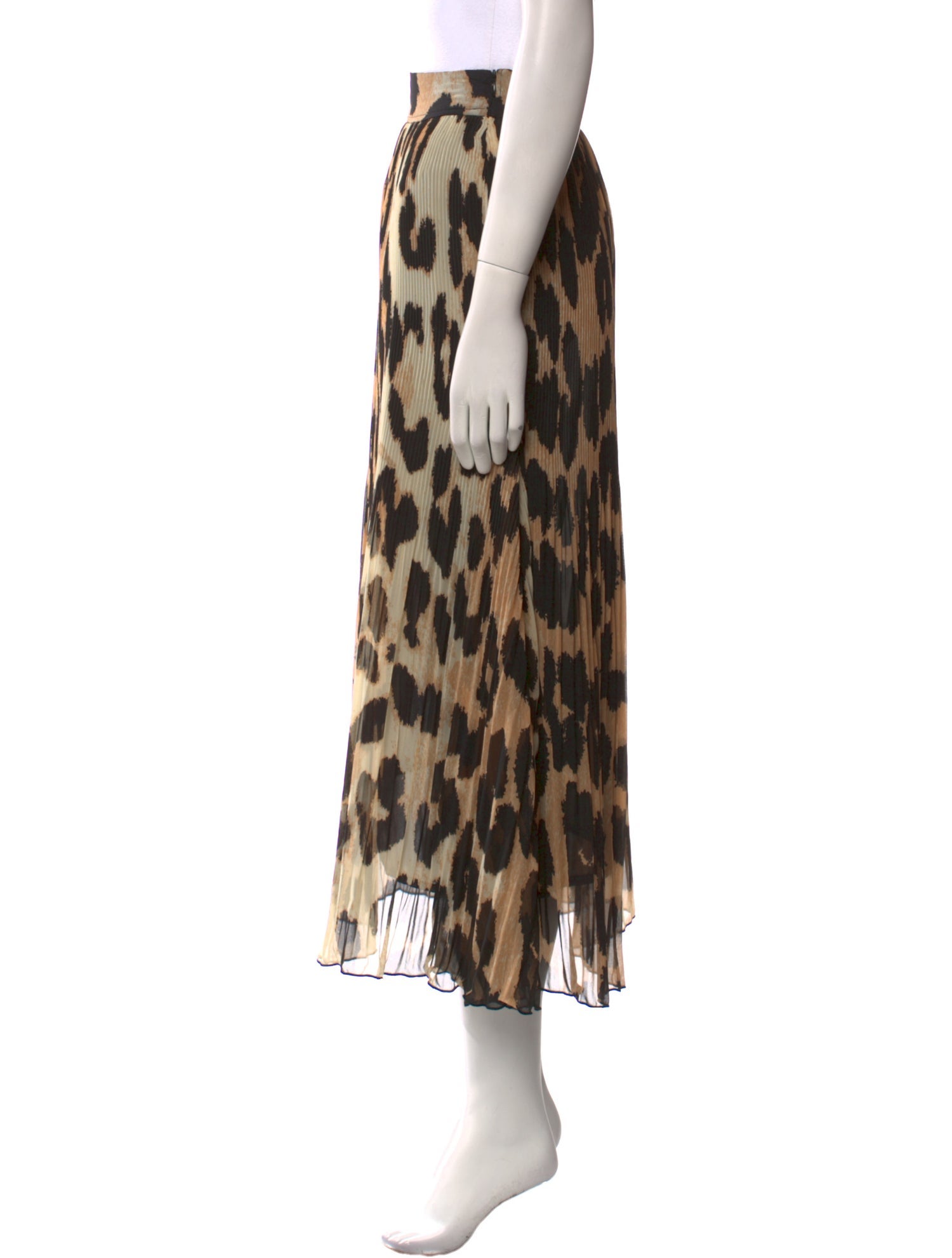 Ganni Animal Print Midi Length Skirt