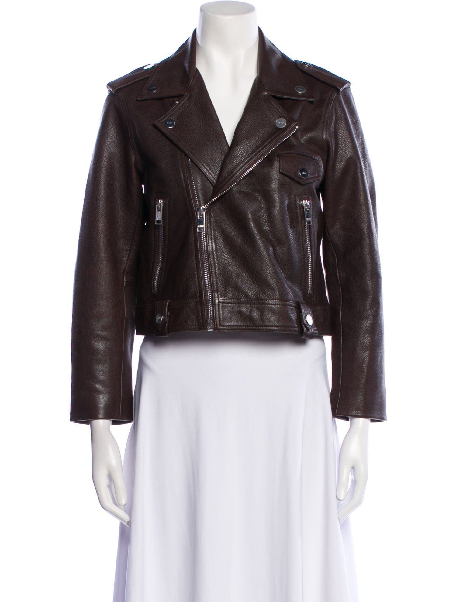 Ganni Leather Biker Jacket