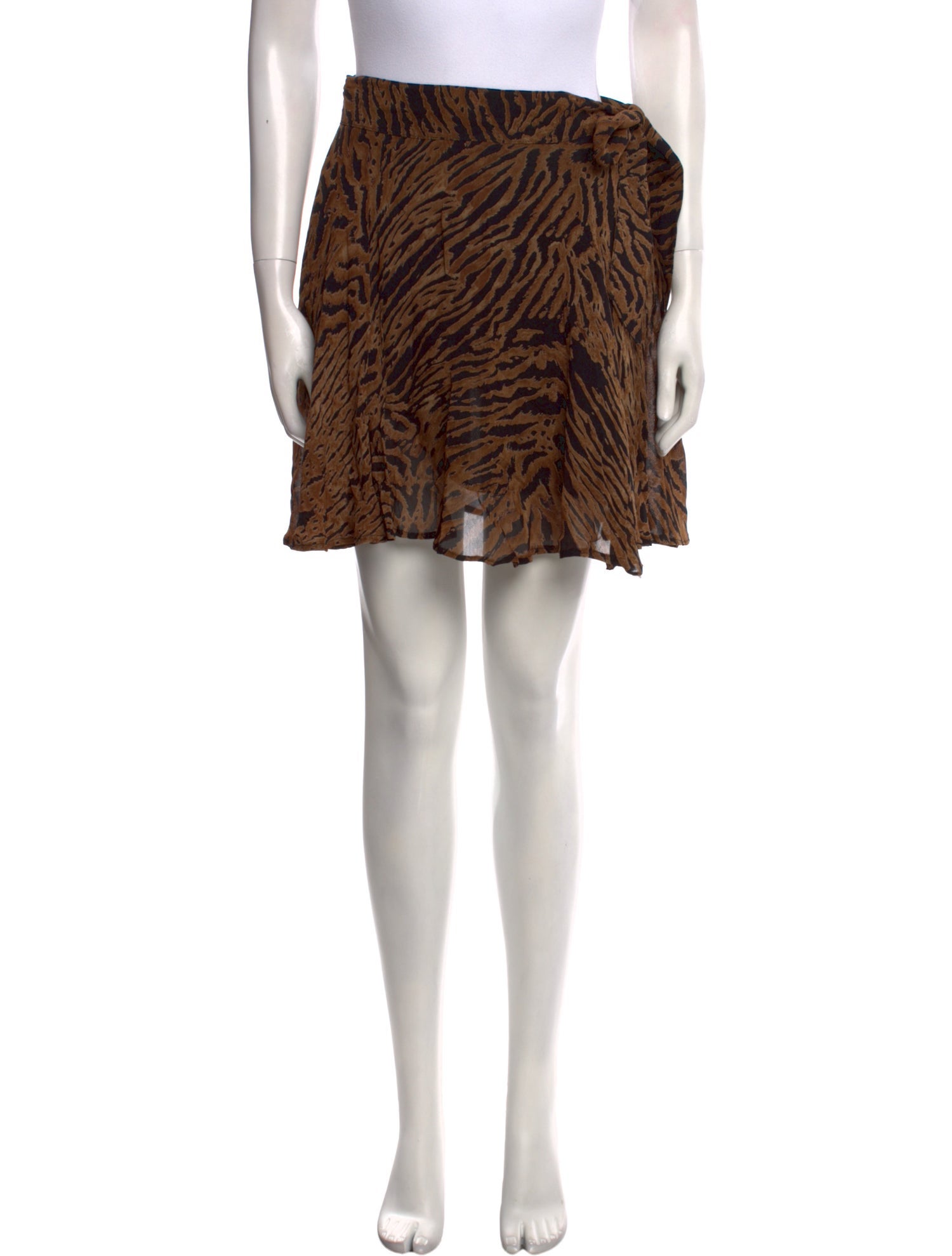 Ganni Animal Print Mini Skirt