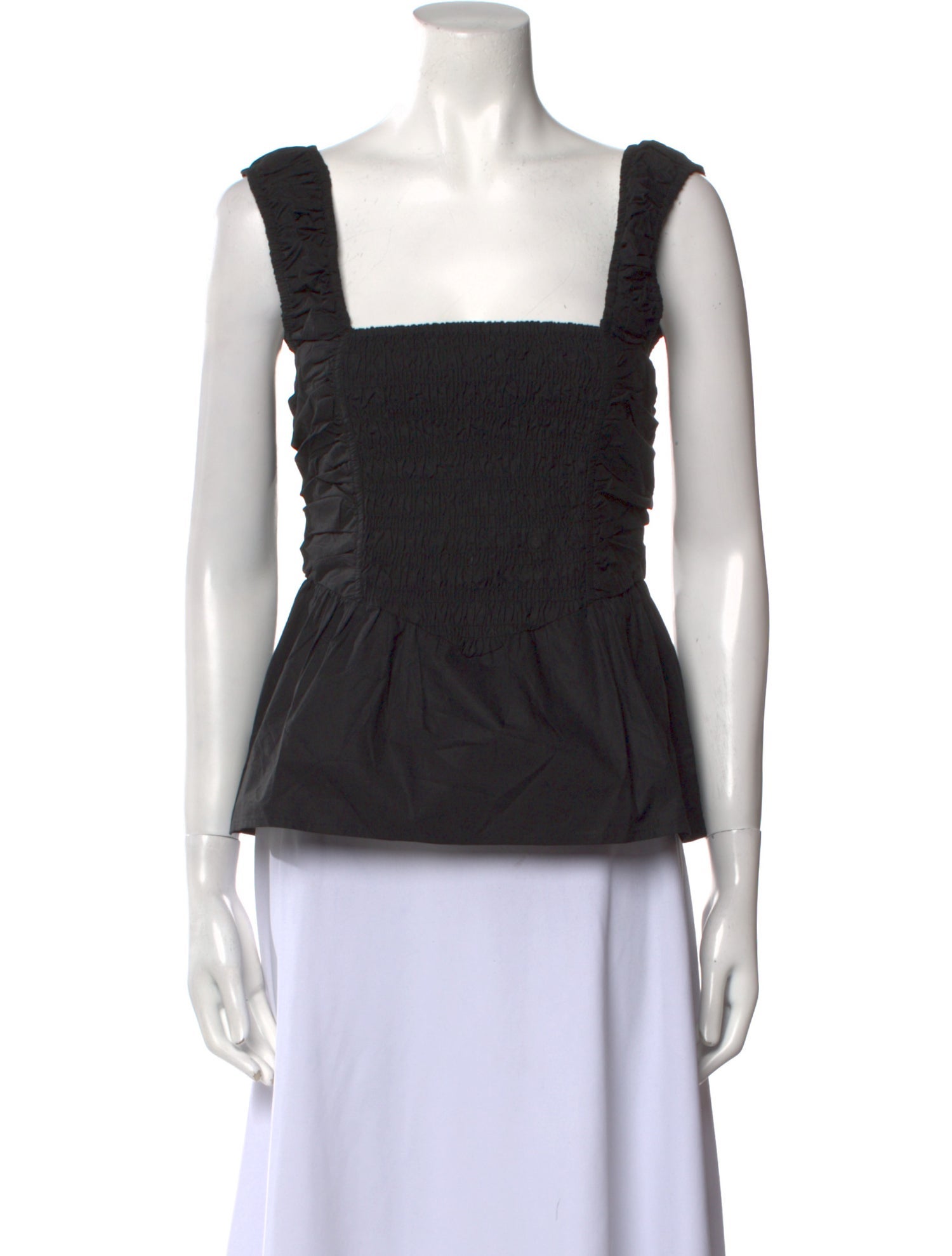 Ganni Square Neckline Sleeveless Top