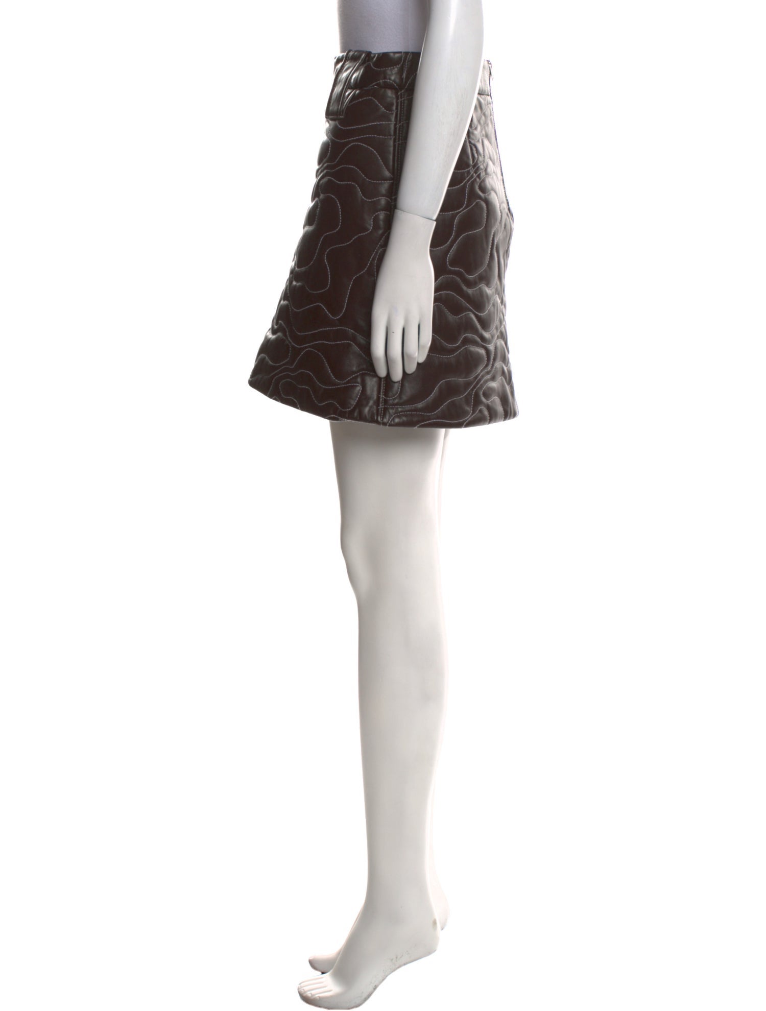 Ganni Lamb Leather Mini Skirt