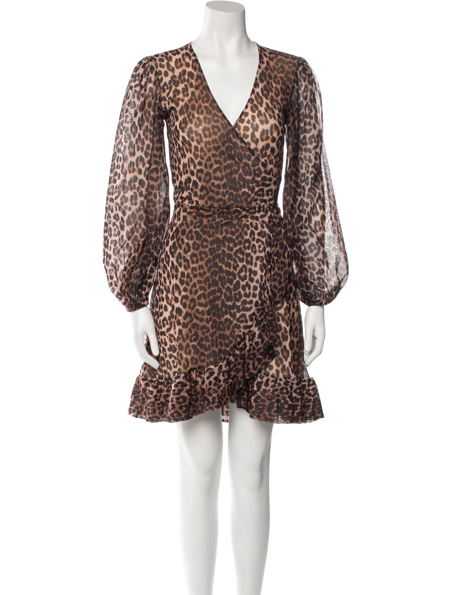 Ganni Animal Print Mini Dress