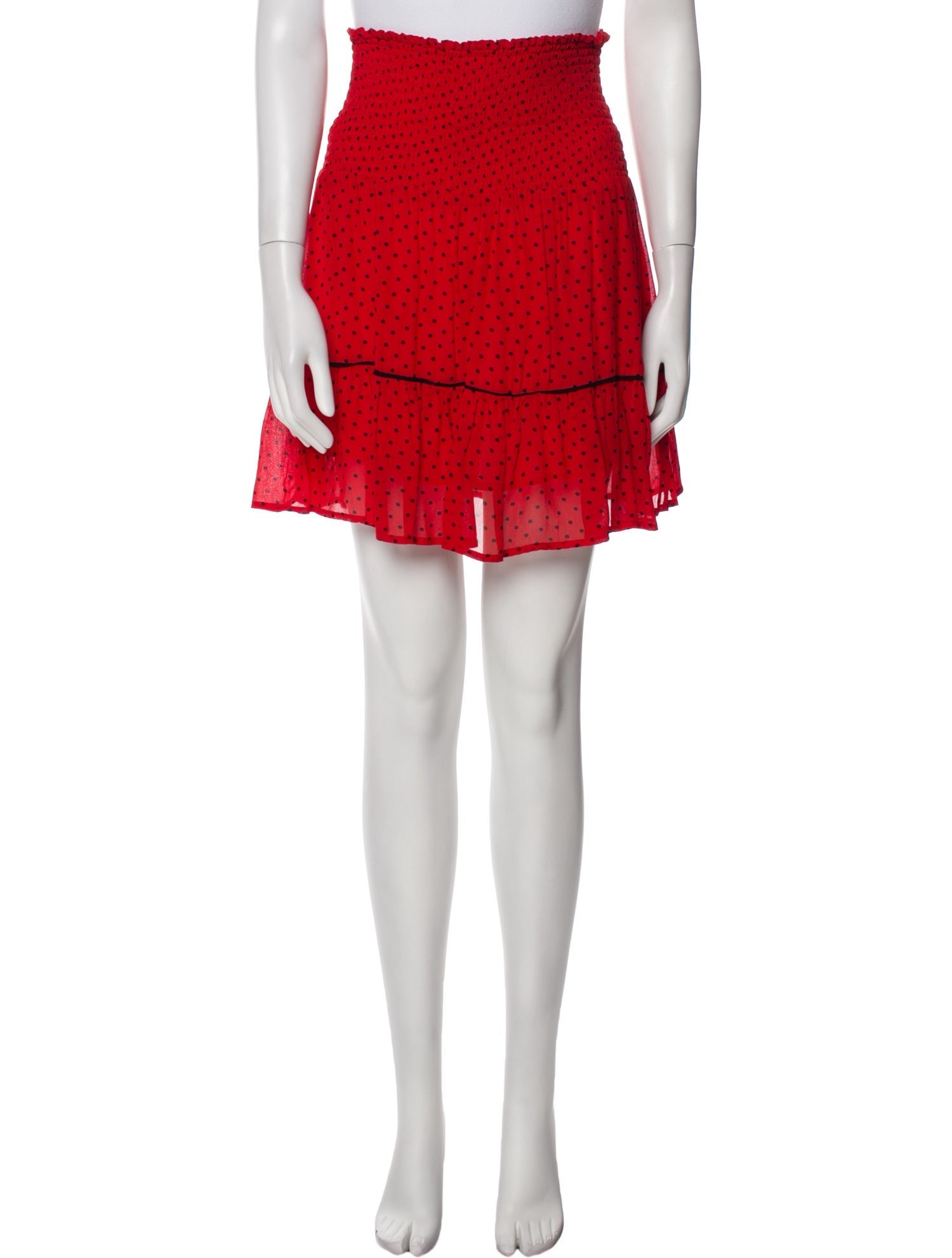 Ganni Polka Dot Print Knee-Length Skirt