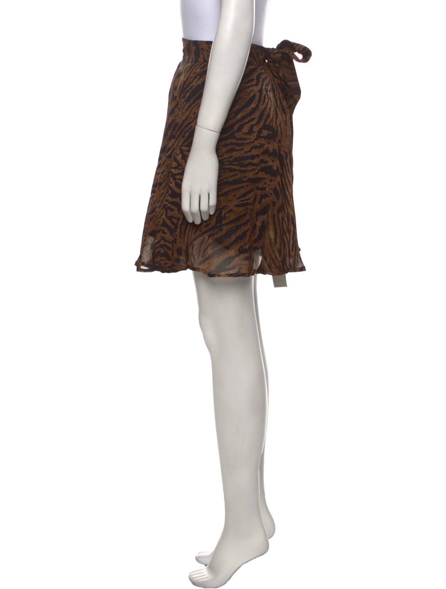 Ganni Animal Print Knee-Length Skirt