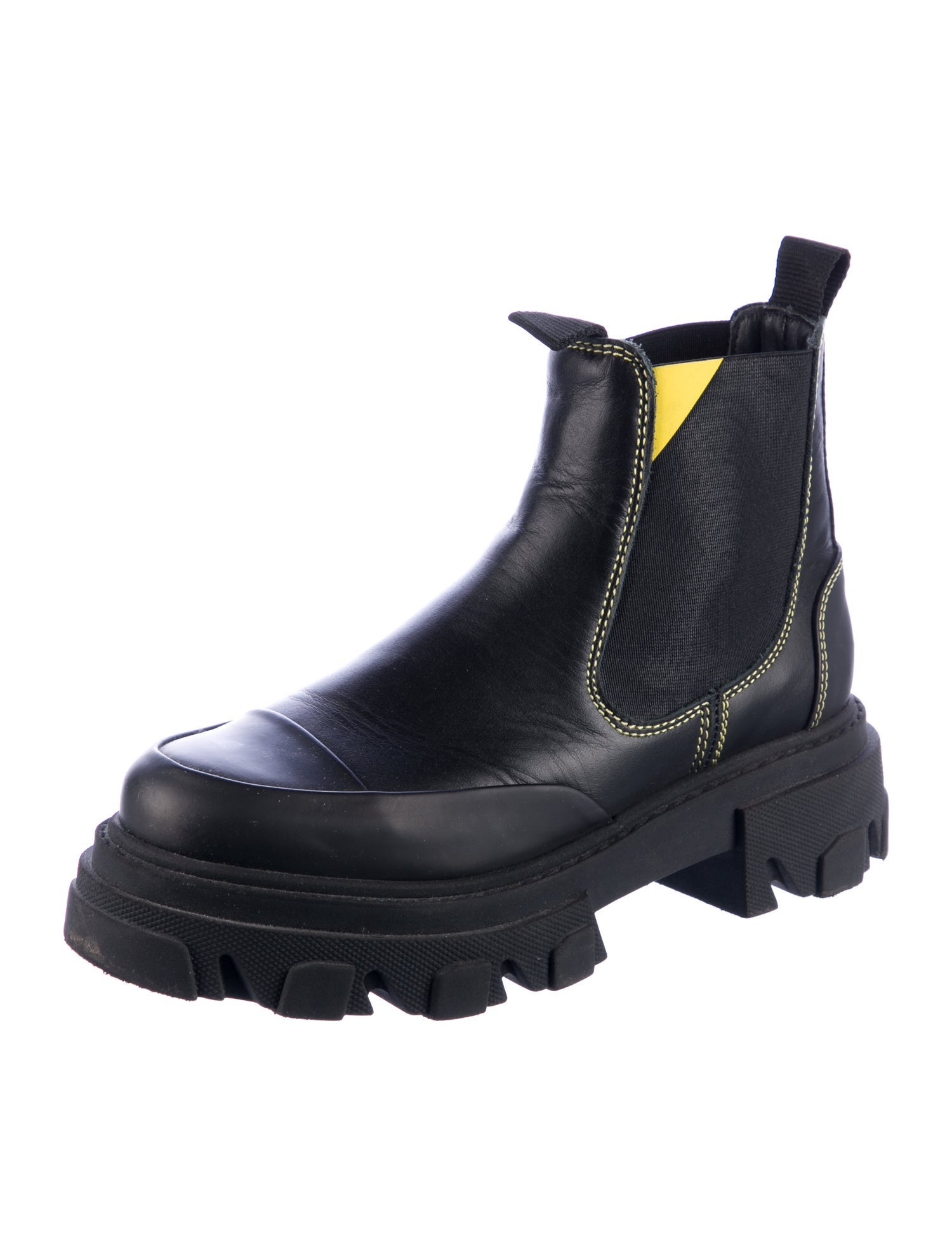 Ganni Leather Chelsea Boots