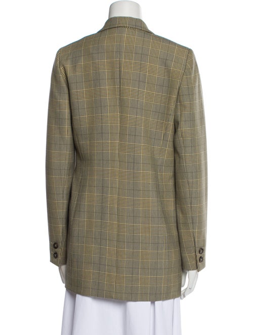 Ganni Plaid Print Blazer