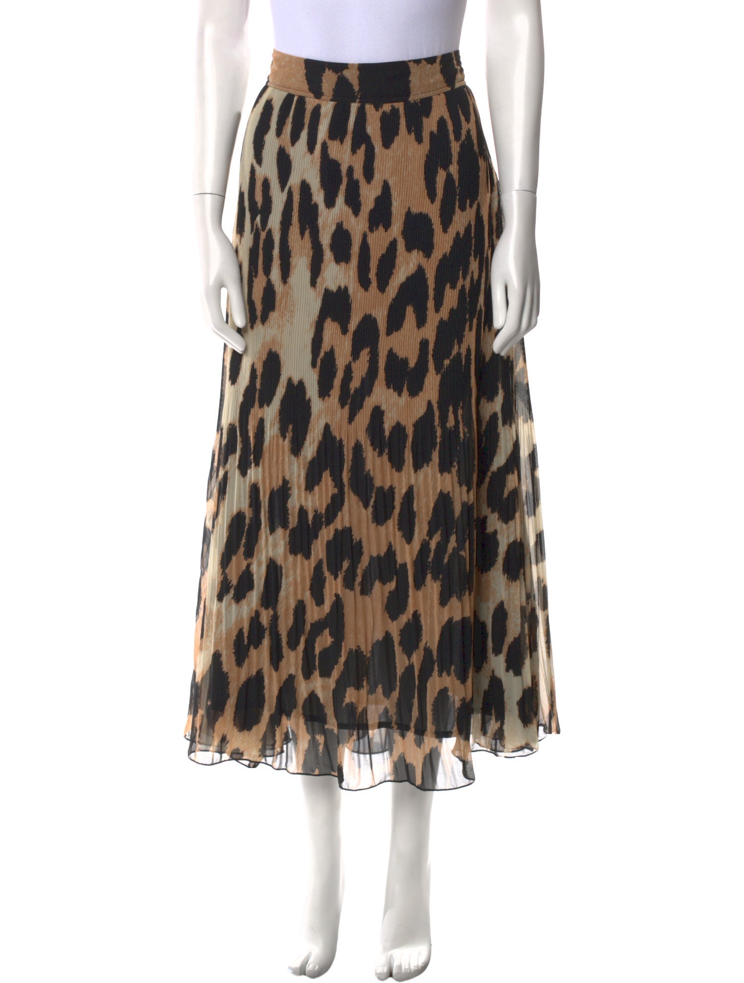 Ganni Animal Print Midi Length Skirt