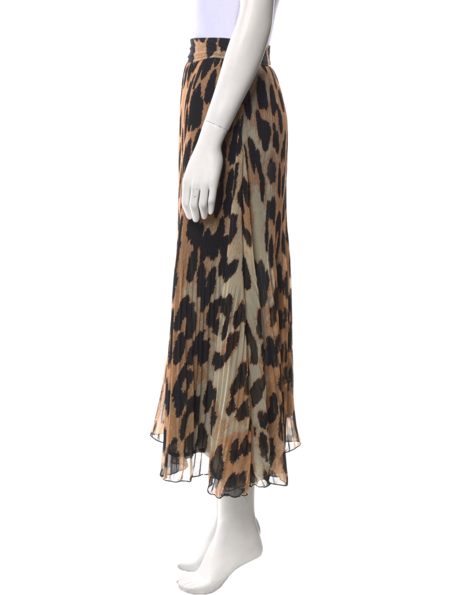Ganni Animal Print Midi Length Skirt