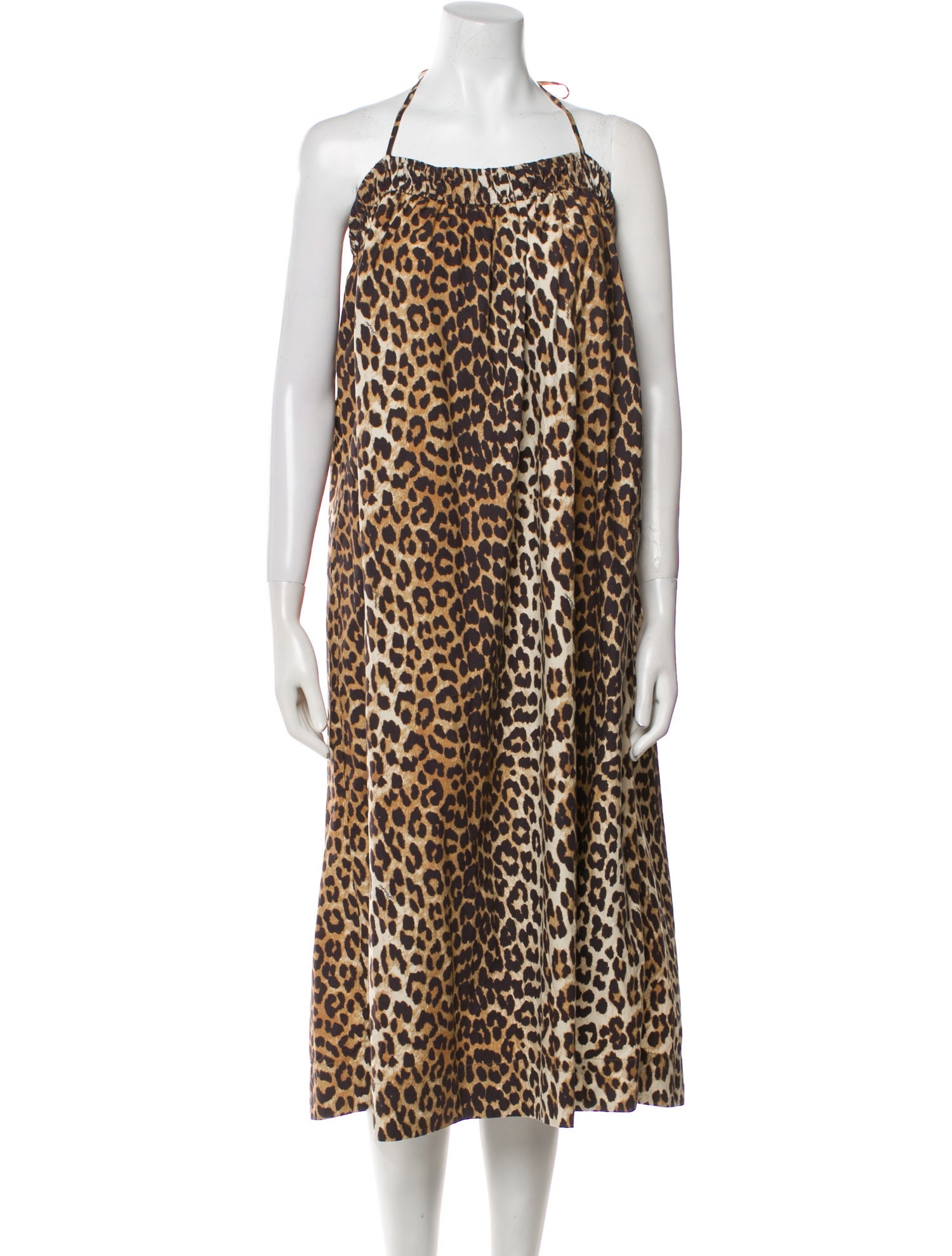 Ganni Animal Print Long Dress