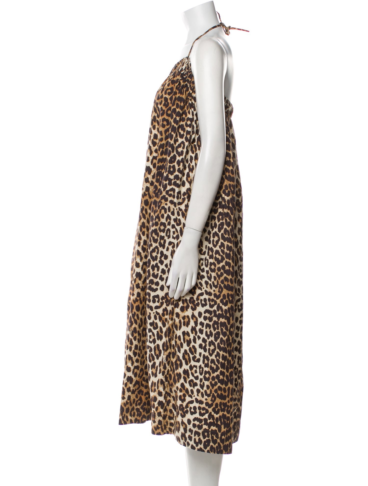 Ganni Animal Print Long Dress