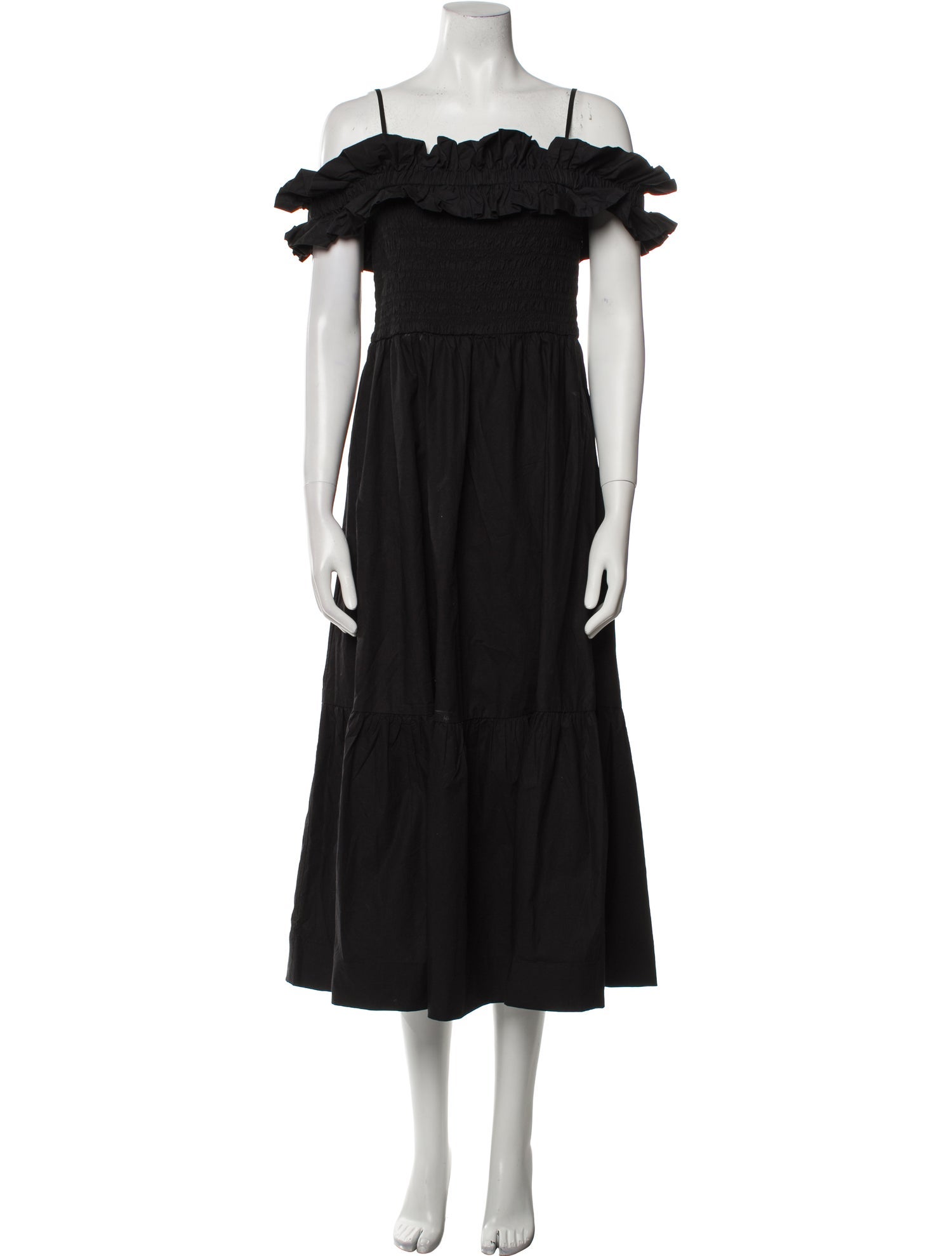 Ganni Off-The-Shoulder Long Dress