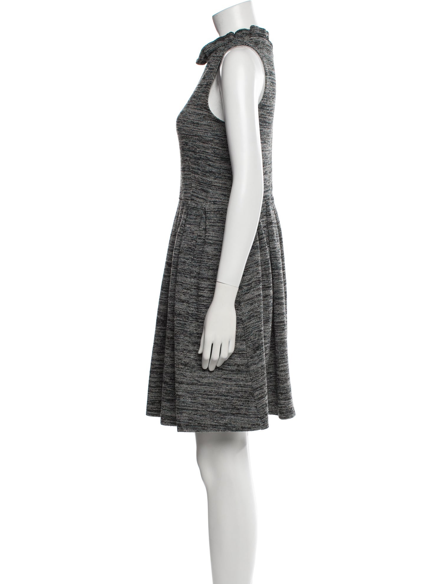 Ganni Tweed Pattern Mini Dress