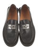 Ganni Leather Crystal Embellishments Loafers