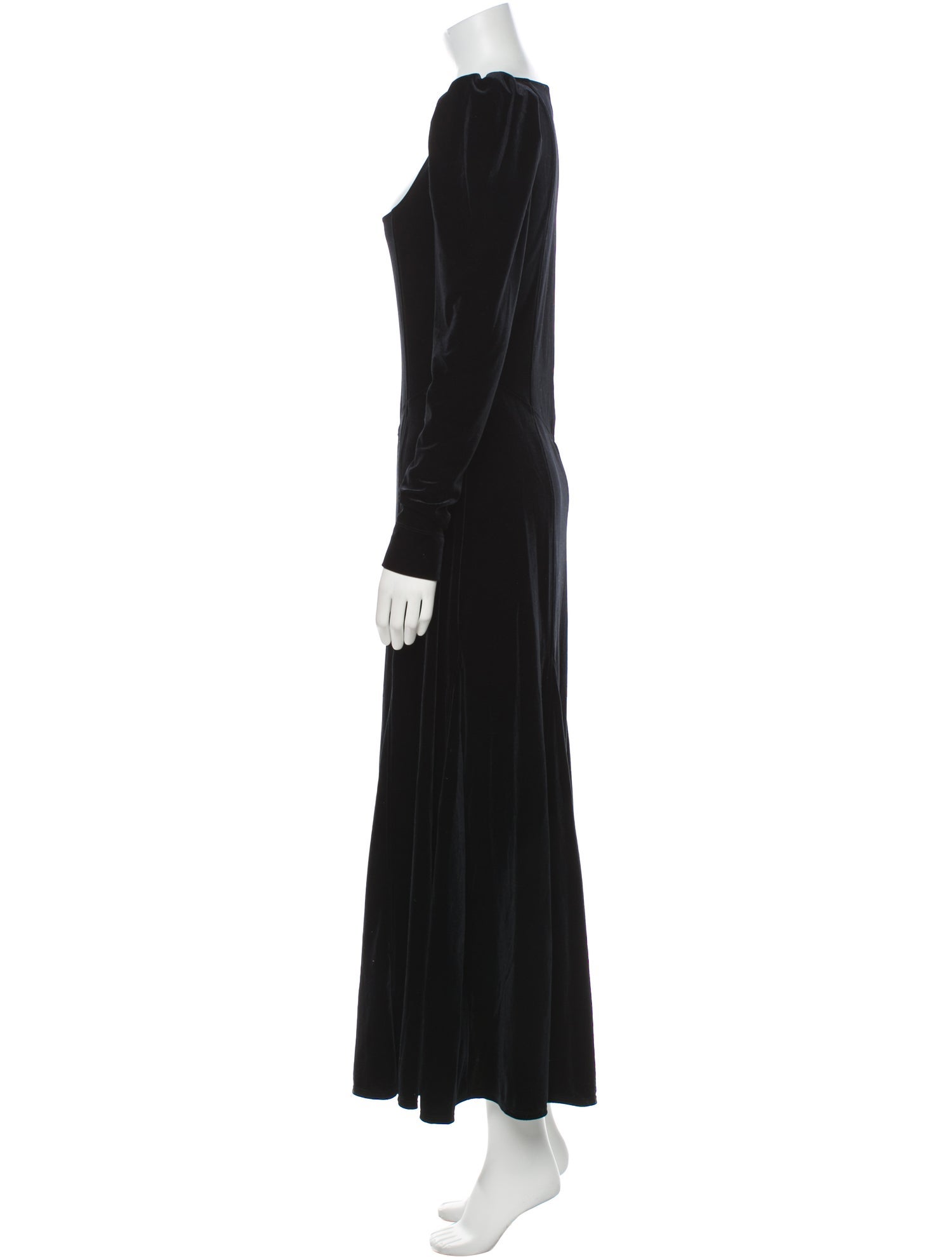 Ganni Velvet Long Dress