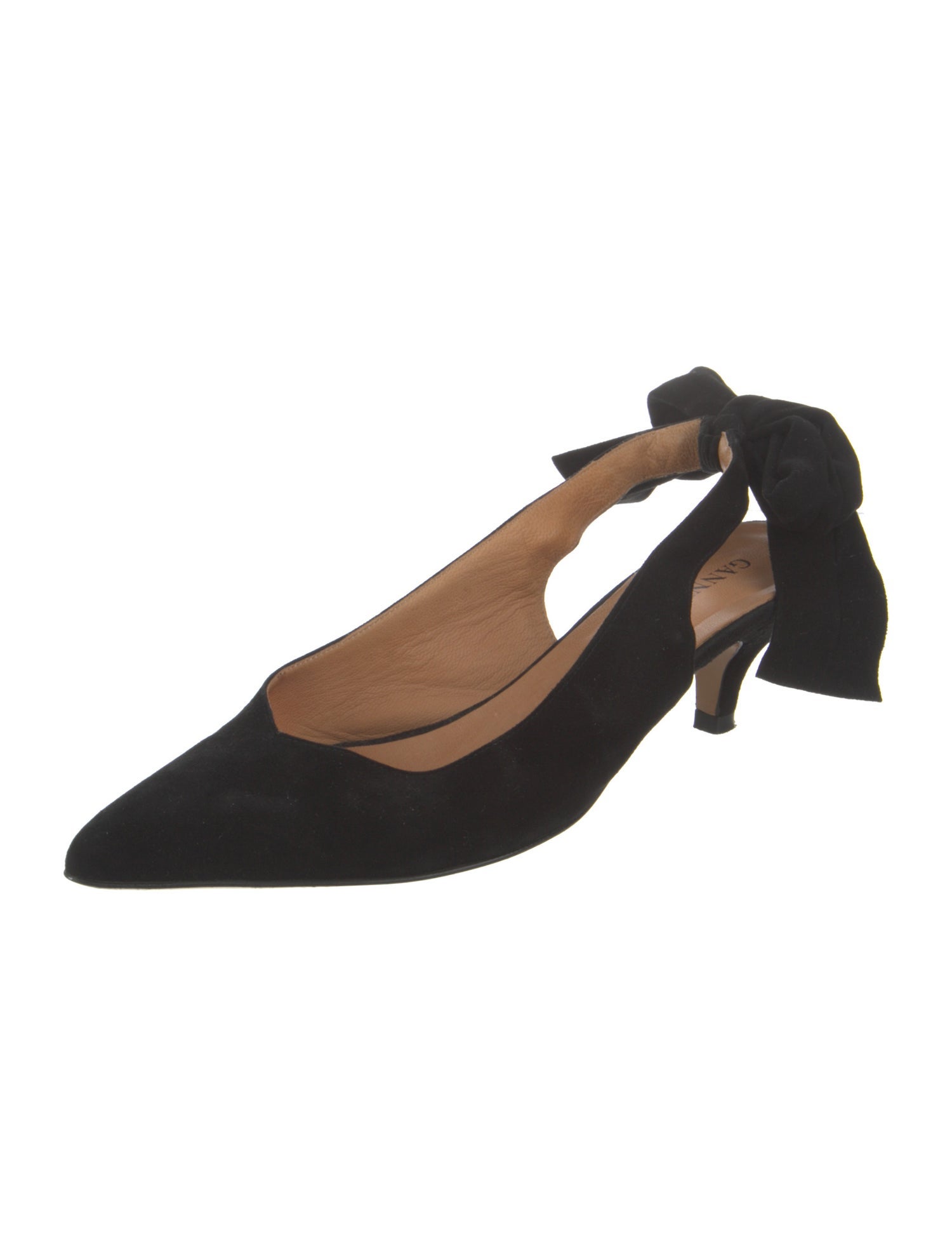 Ganni Suede Slingback Pumps