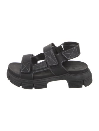 Ganni Rubber Slingback Sandals