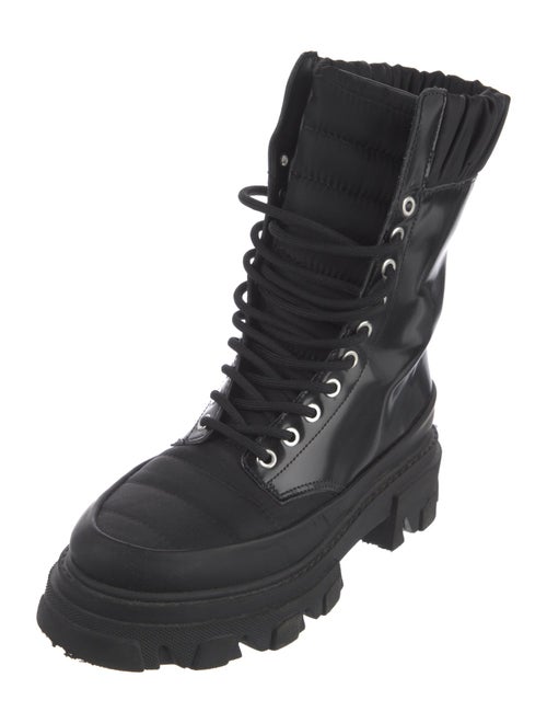 Ganni Leather Combat Boots