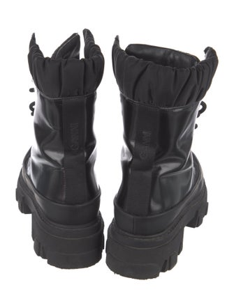 Ganni Leather Combat Boots