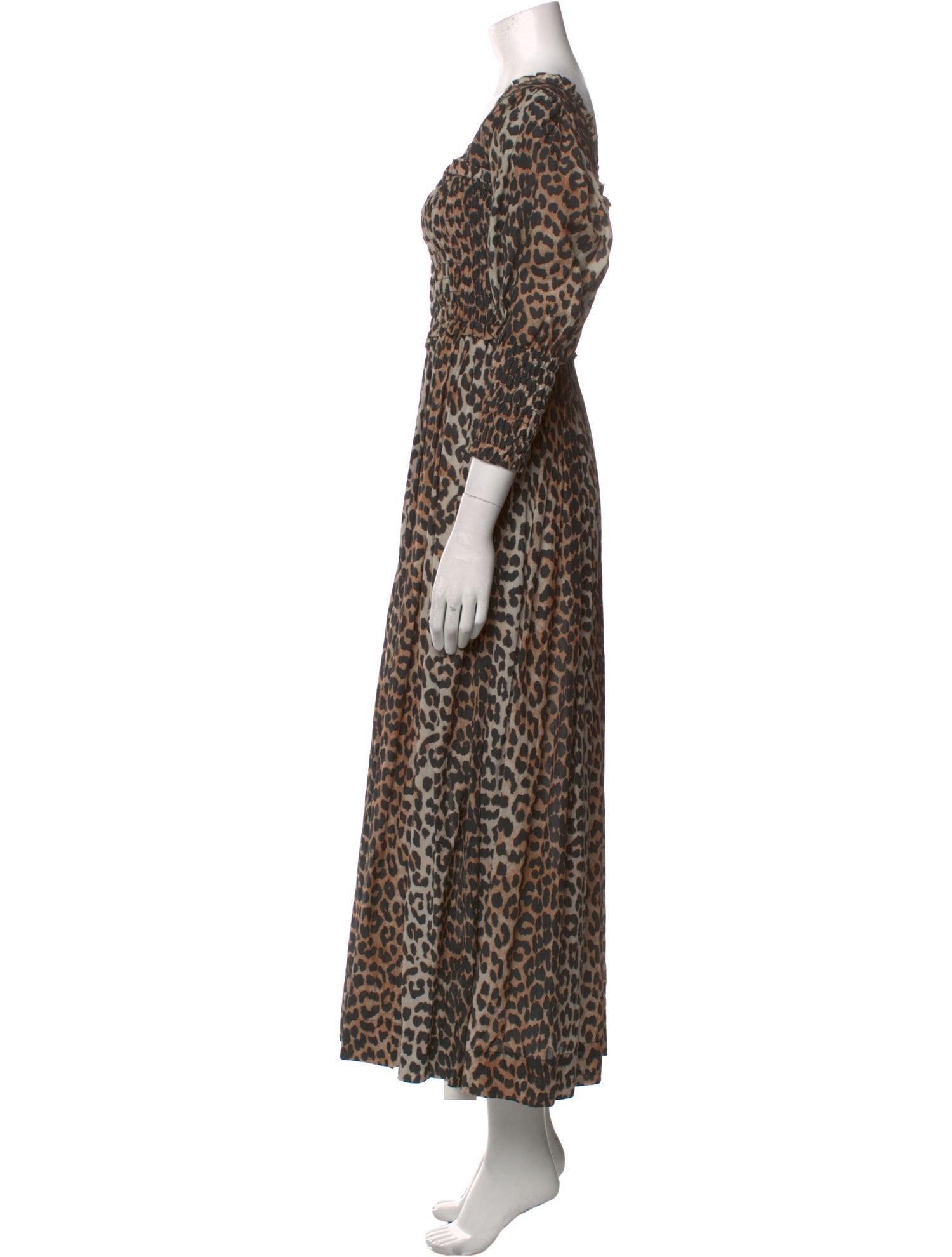 Ganni Animal Print Long Dress
