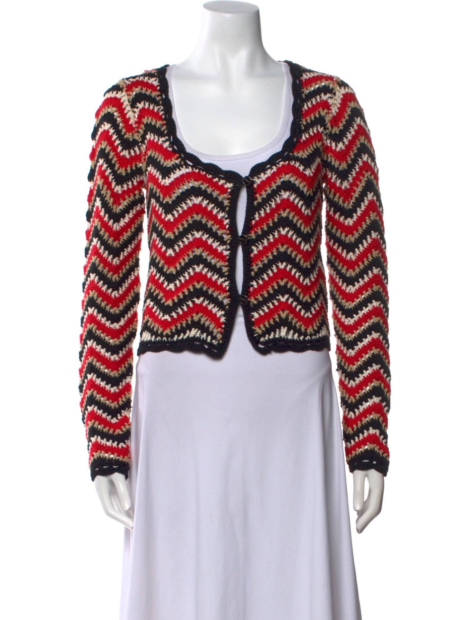 Ganni Striped Scoop Neck Sweater