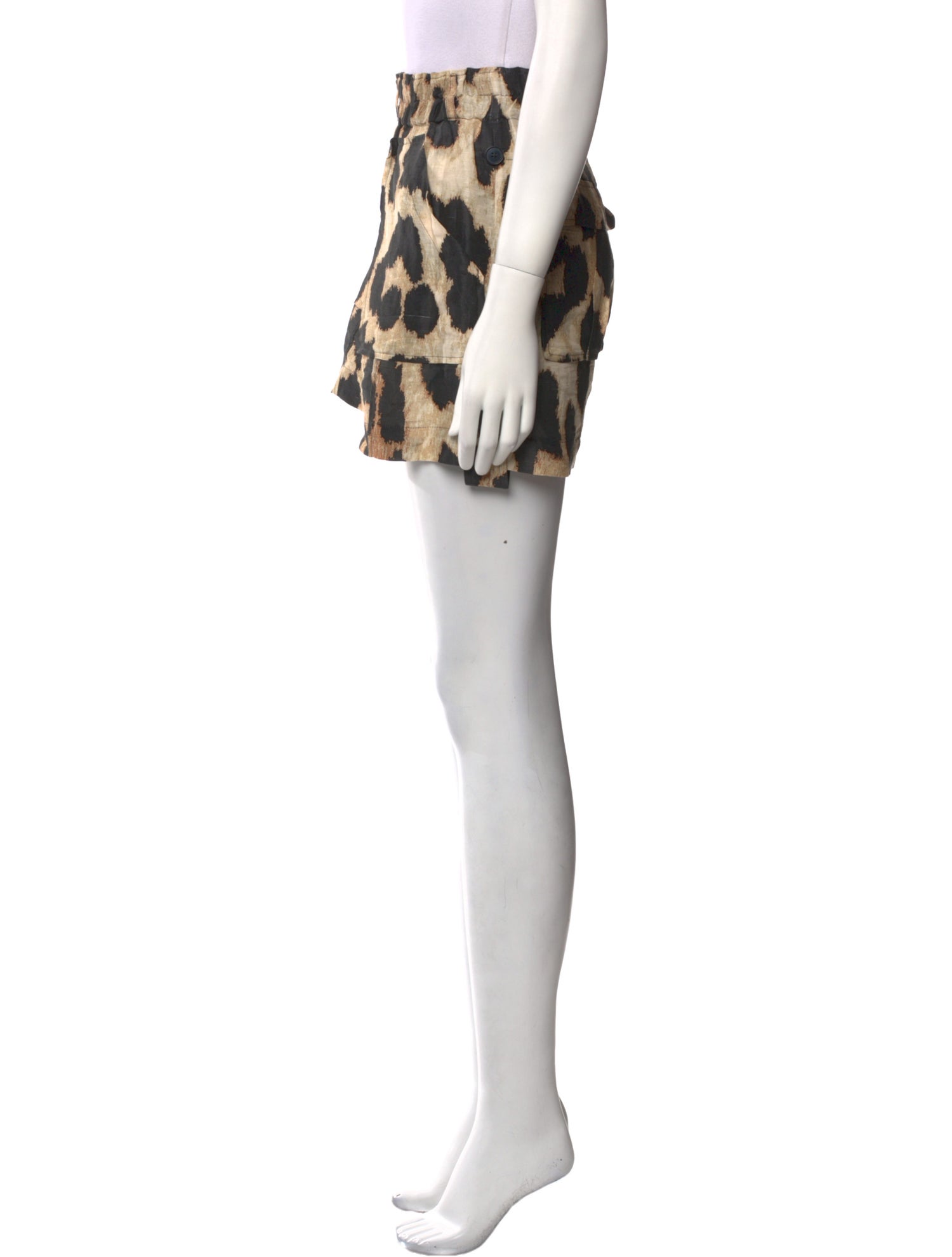 Ganni Linen Mini Shorts