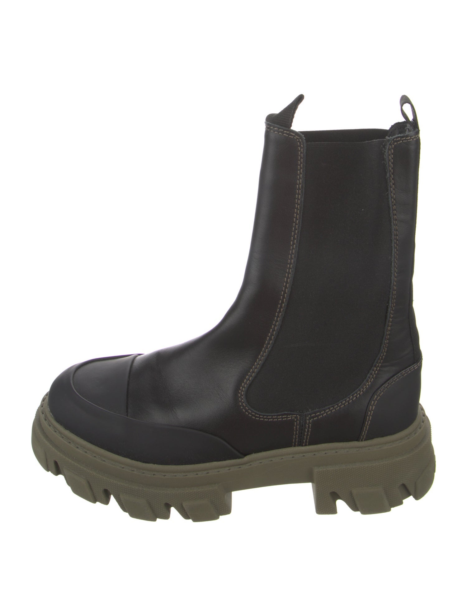 Ganni Leather Chelsea Boots