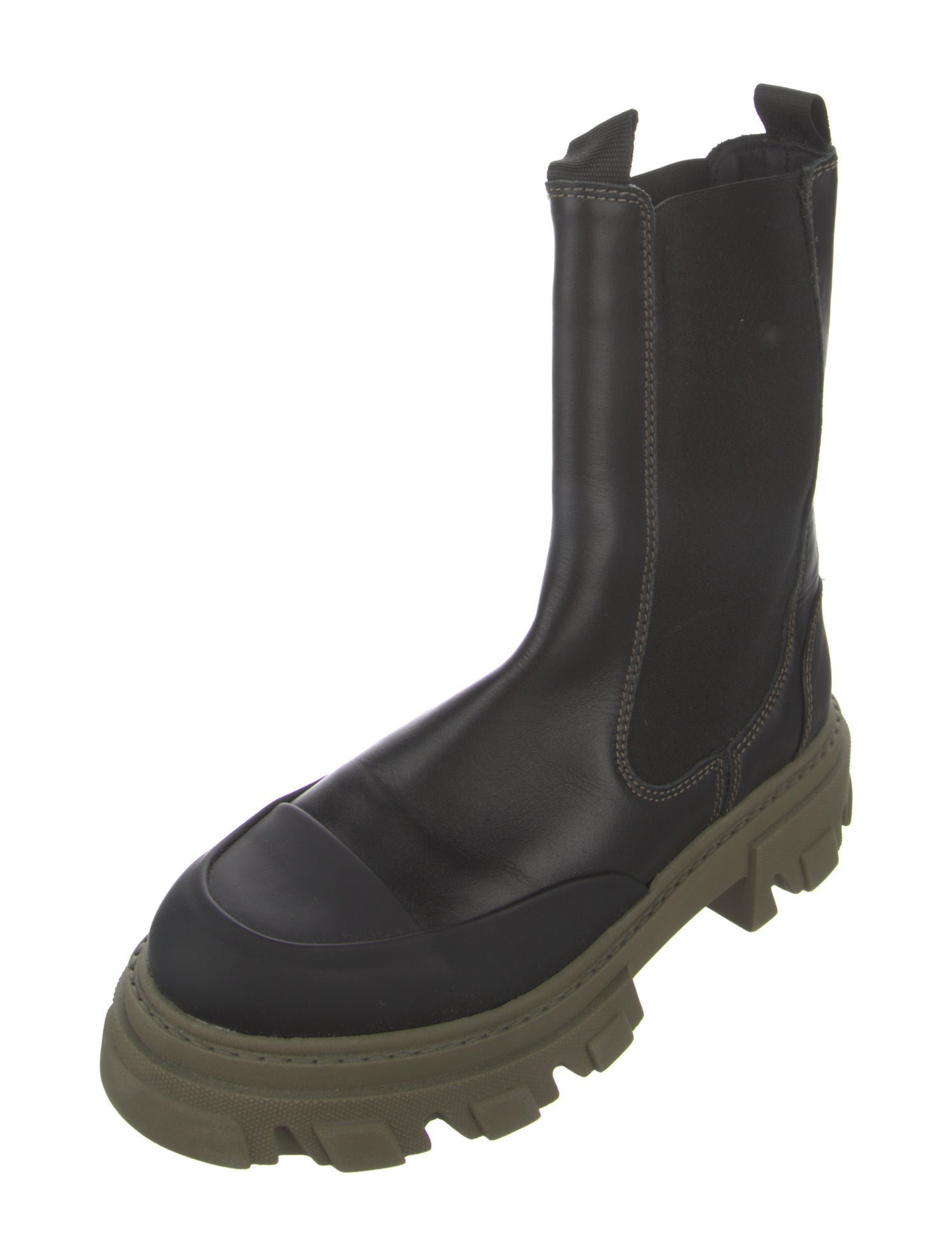 Ganni Leather Chelsea Boots