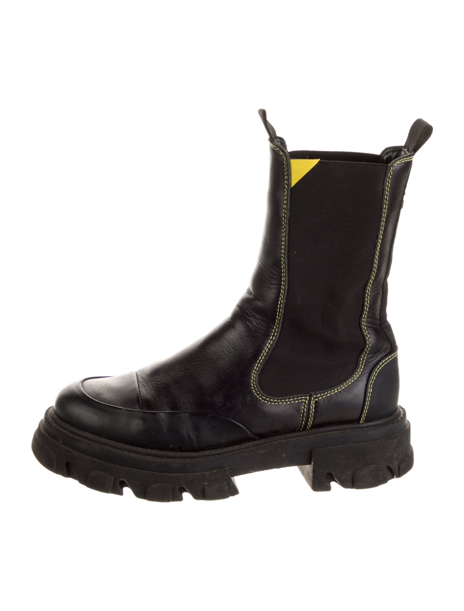 Ganni Leather Chelsea Boots