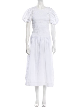 Ganni Crew Neck Long Dress