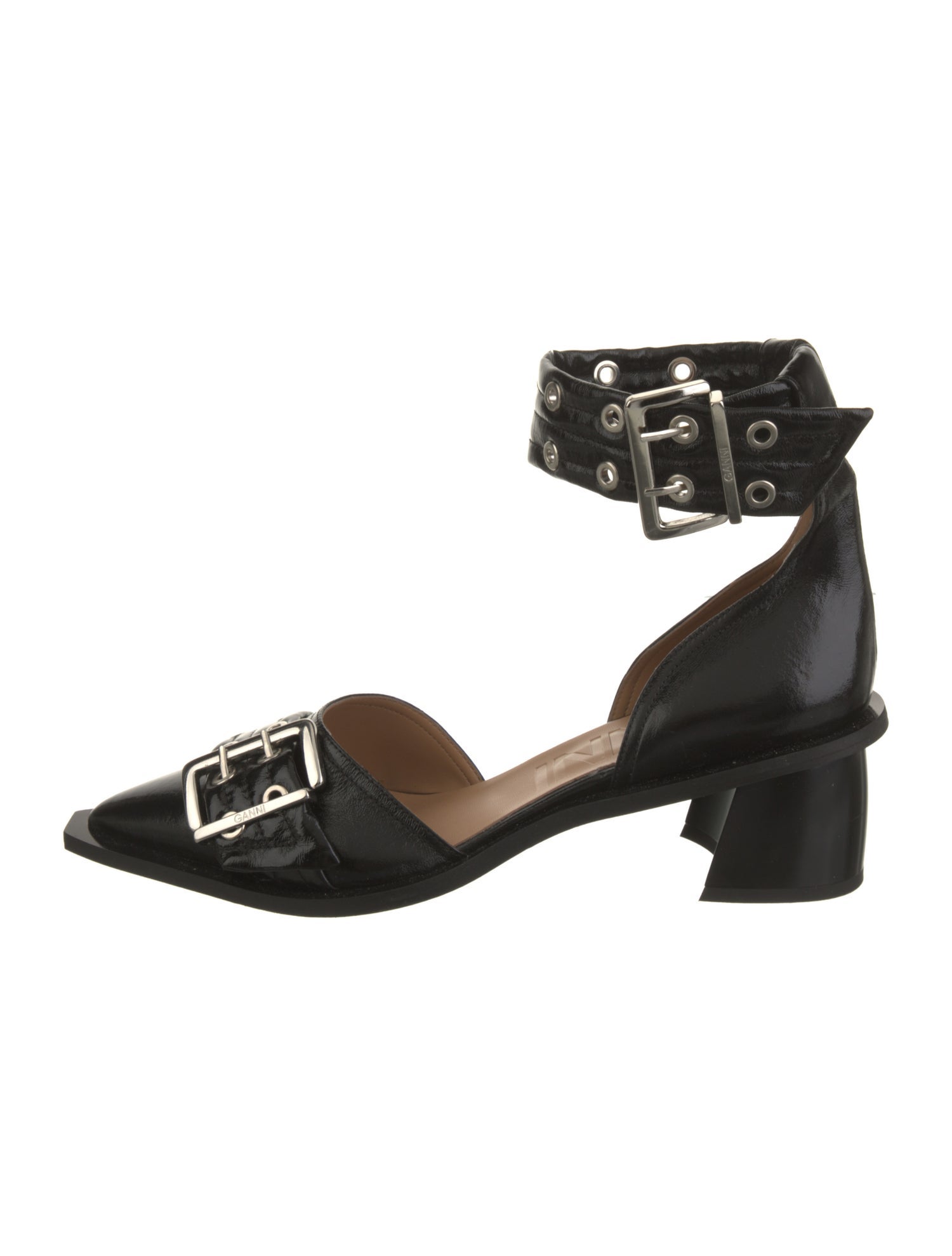 Ganni Leather D'Orsay Pumps