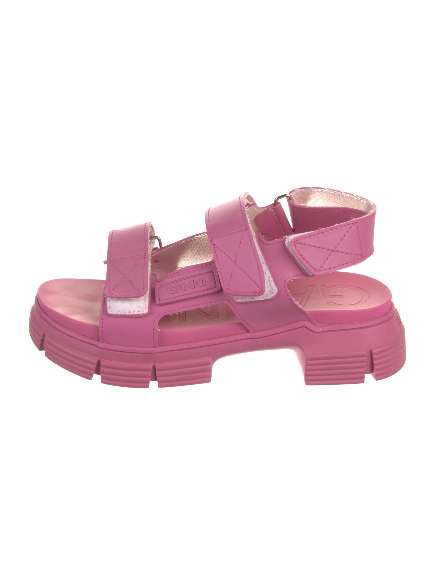 Ganni Rubber Slingback Sandals