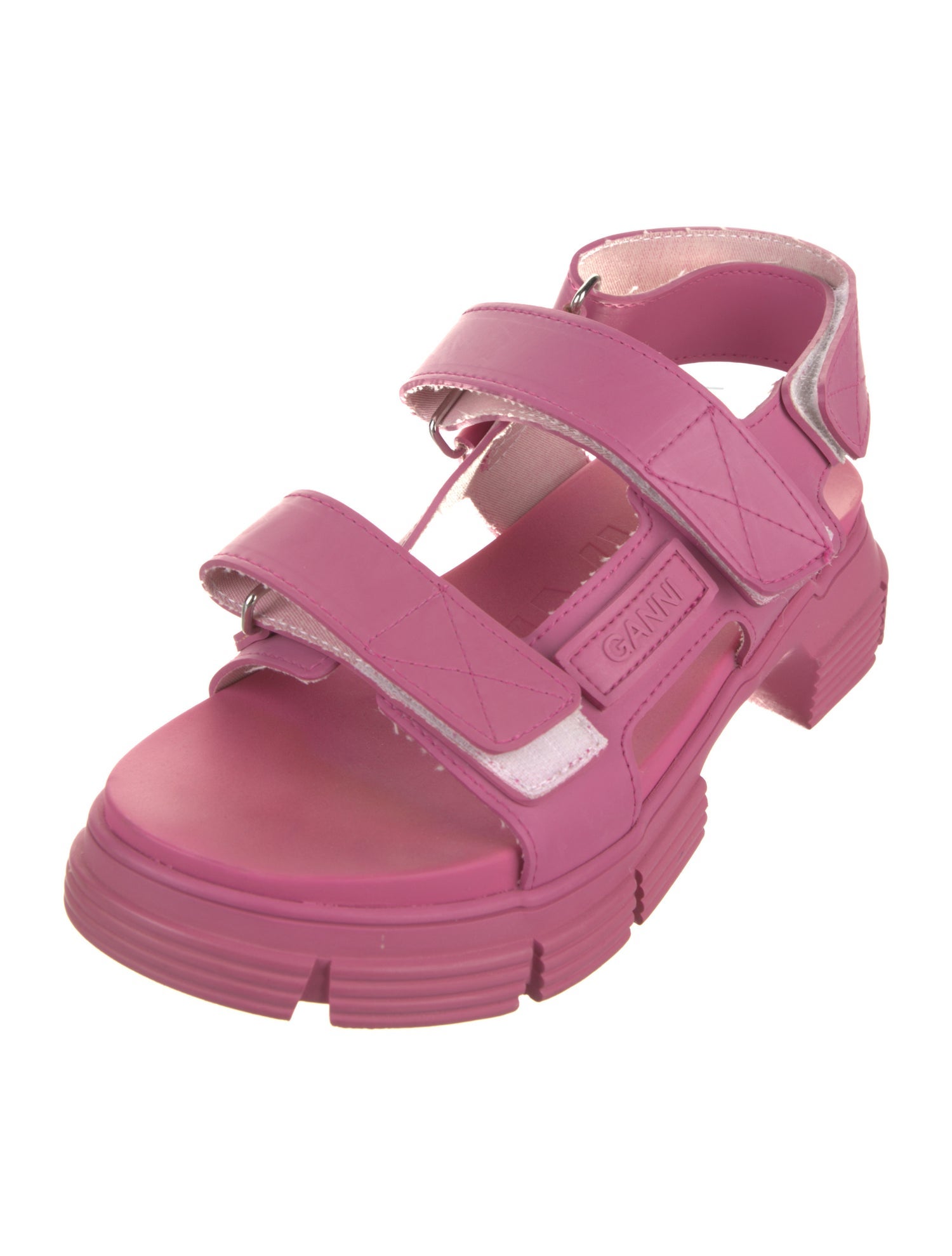 Ganni Rubber Slingback Sandals