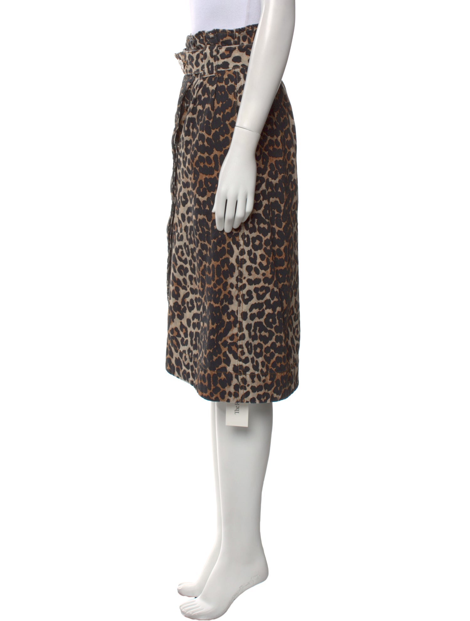 Ganni Animal Print Knee-Length Skirt