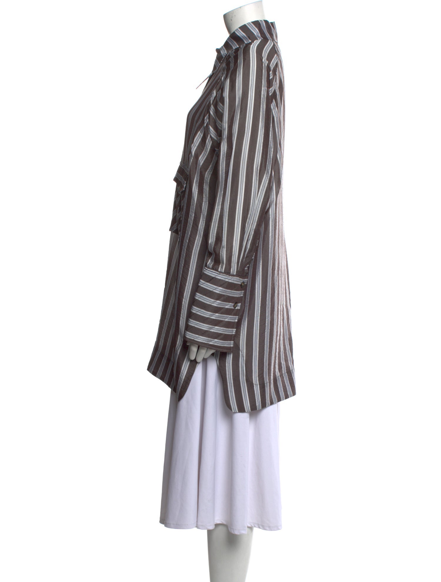 Ganni Striped Long Sleeve Tunic