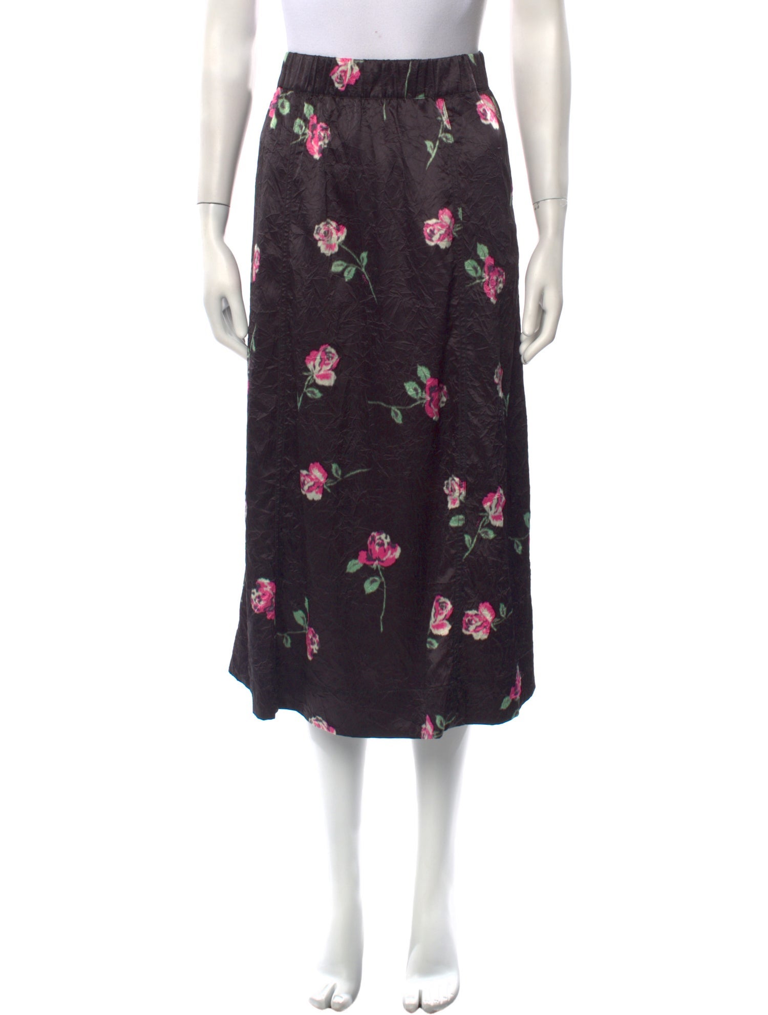 Ganni Floral Print Midi Length Skirt