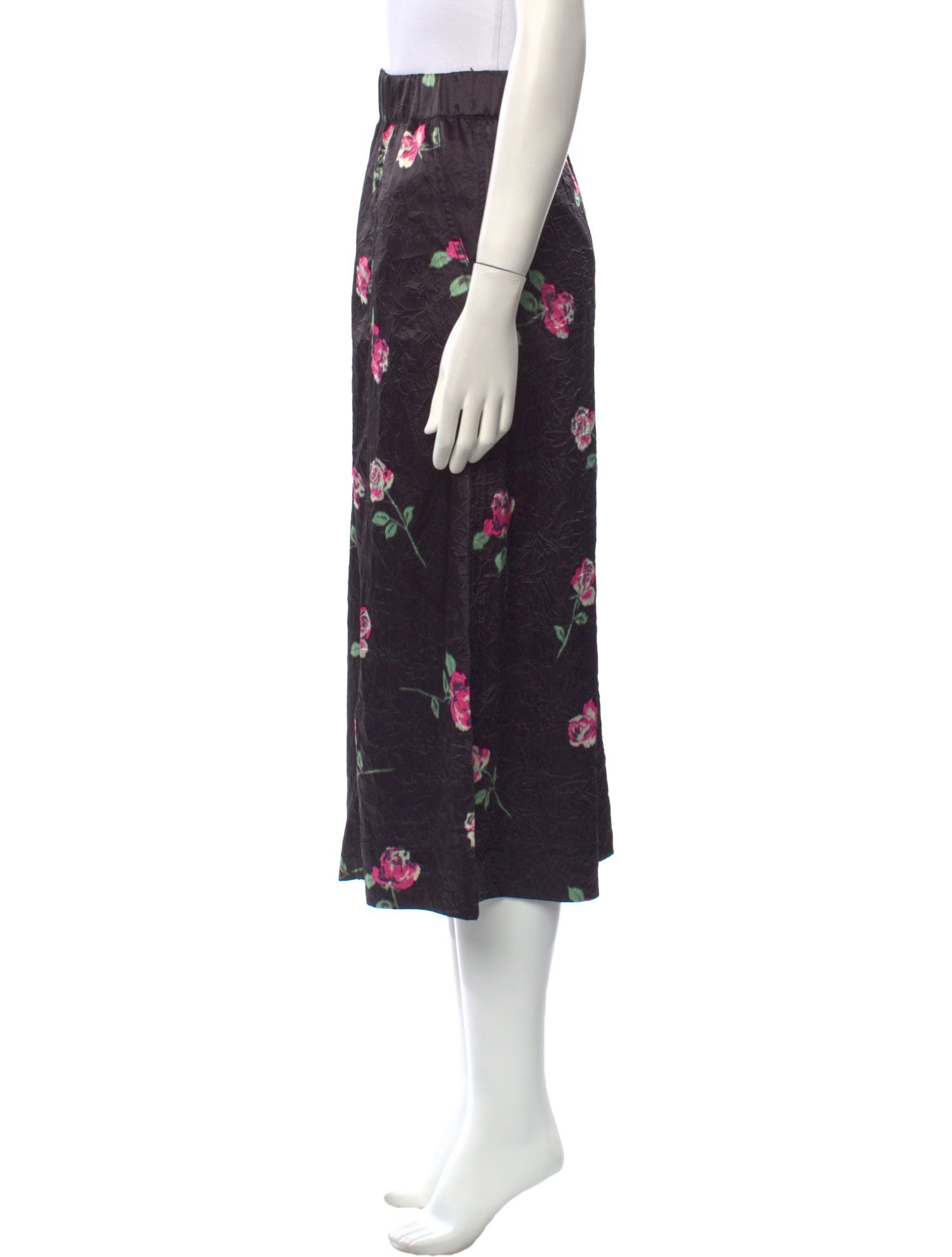 Ganni Floral Print Midi Length Skirt