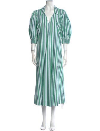 Ganni V-Neck Long Dress