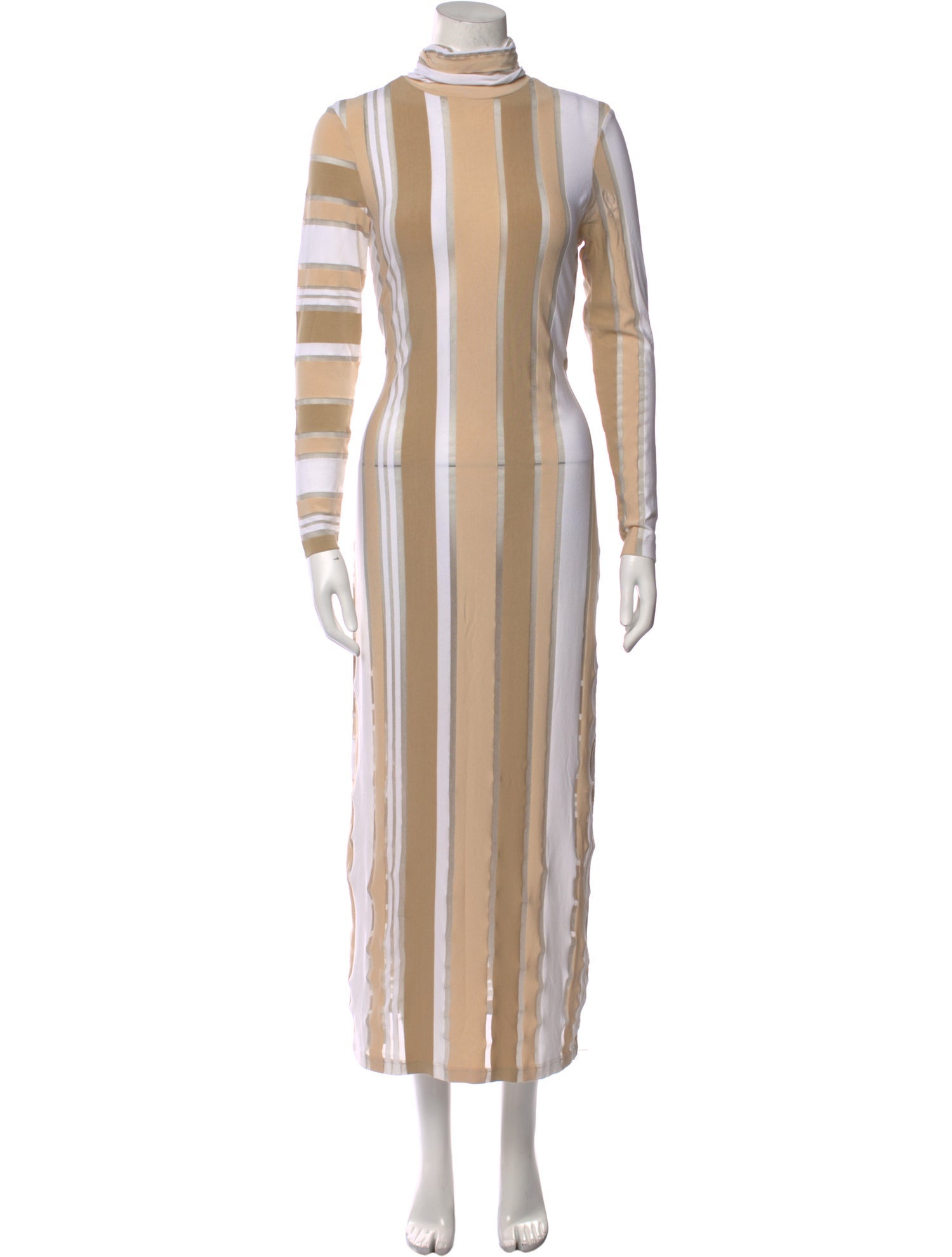 Ganni Striped Long Dress