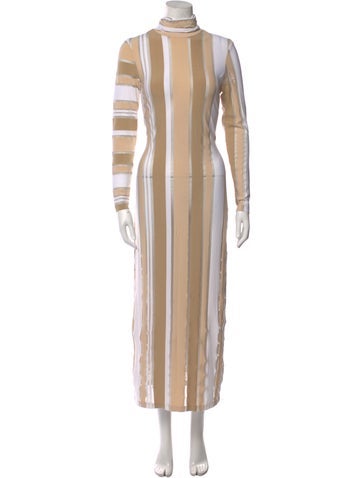 Ganni Dresses Striped Long Dress M