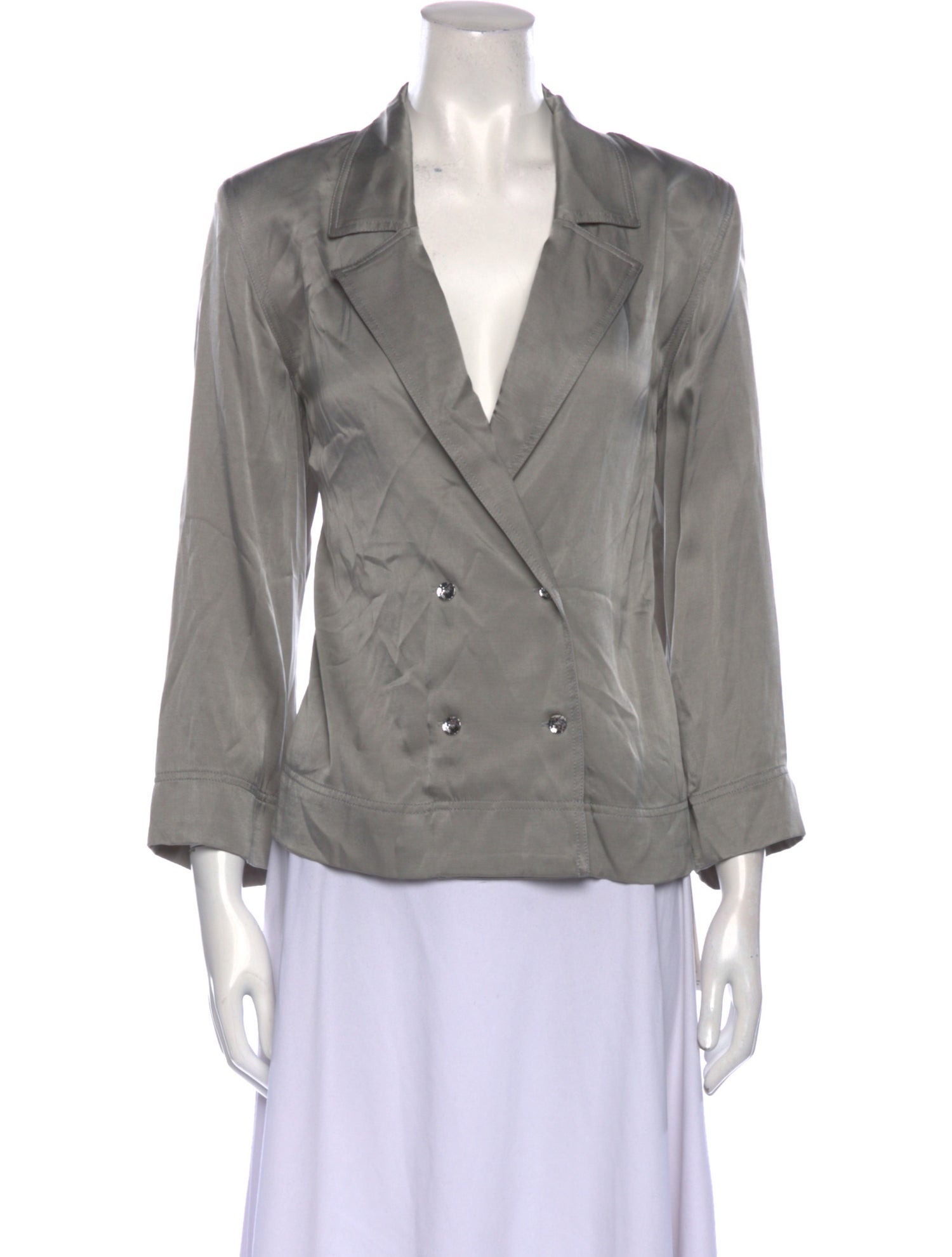 Ganni Three-Quarter Sleeve Blouse