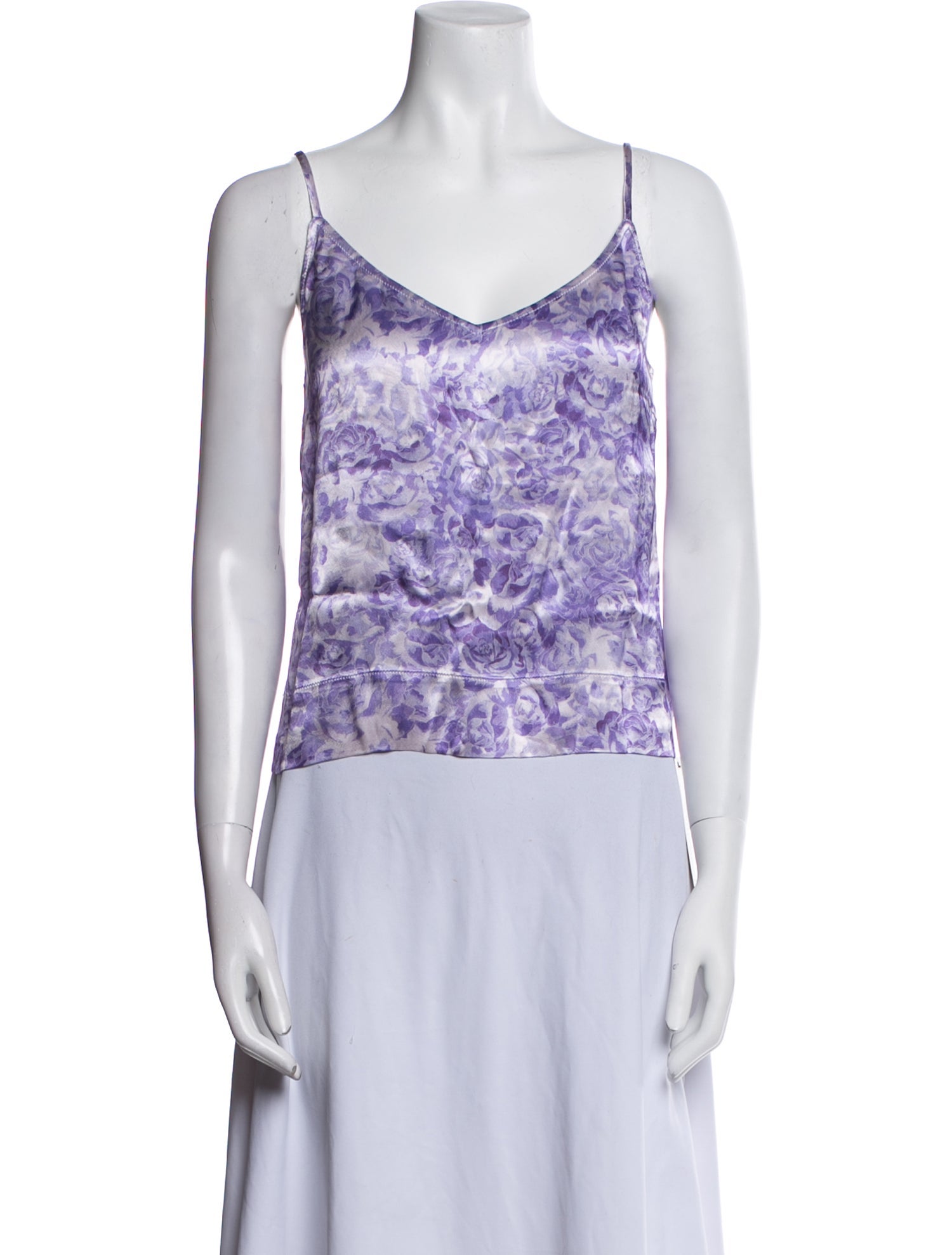 Ganni Printed V-Neck Top w/ Tags