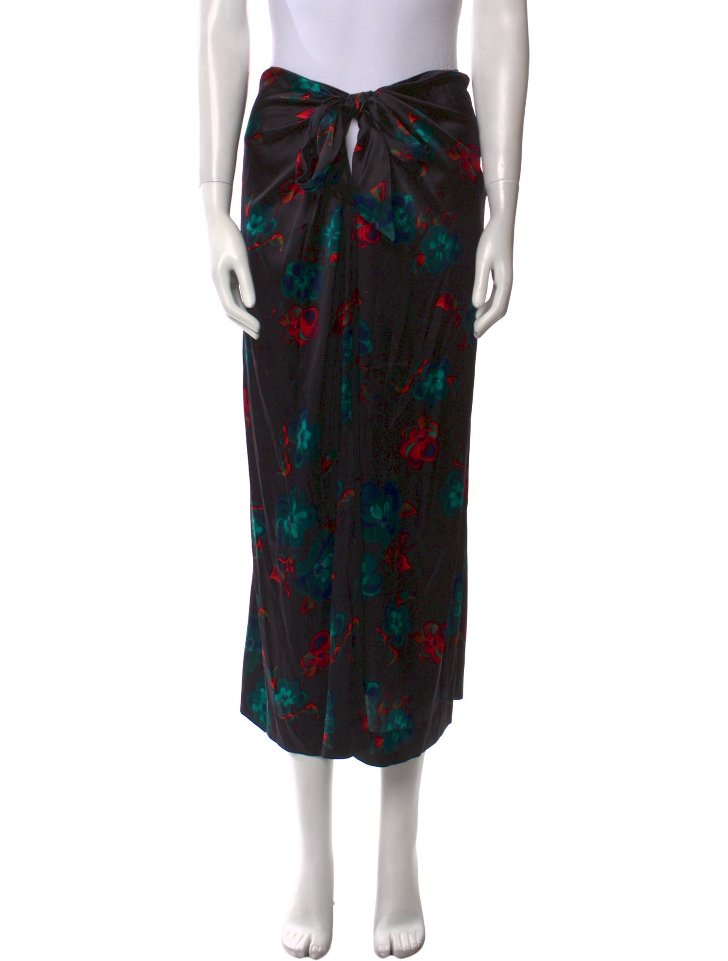 Ganni Silk Midi Length Skirt