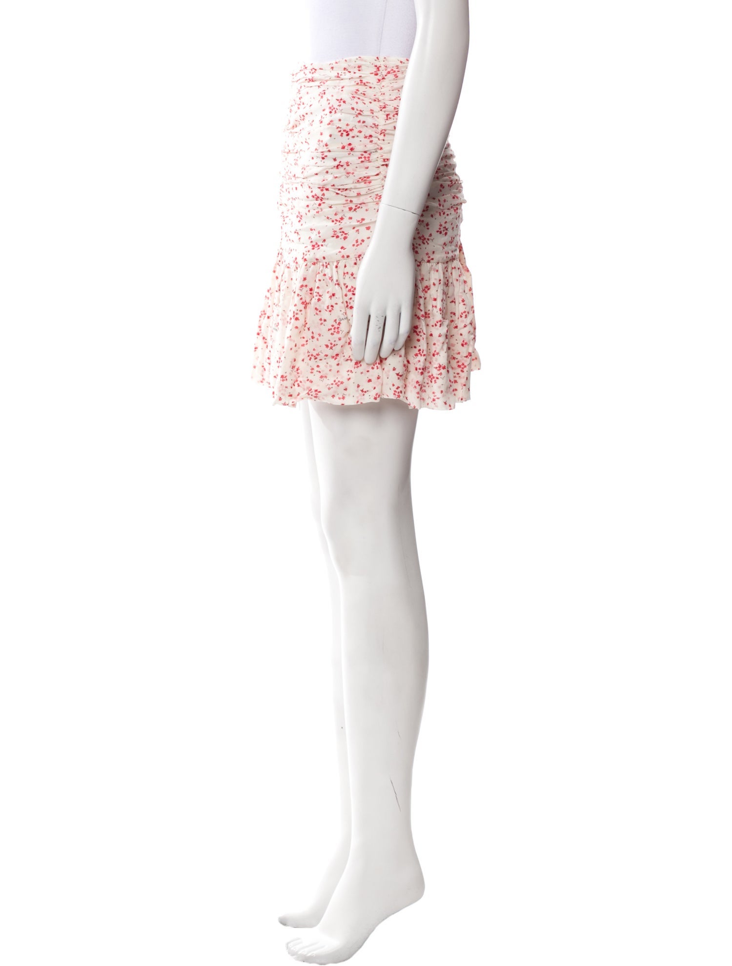 Ganni Floral Print Mini Skirt