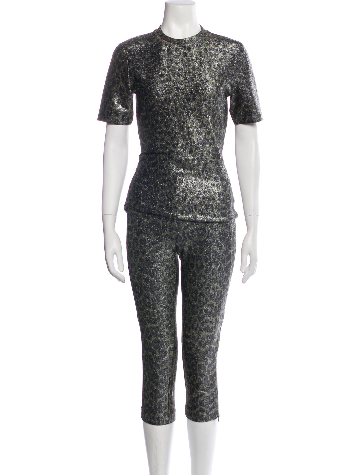 Ganni Animal Print Pant Set