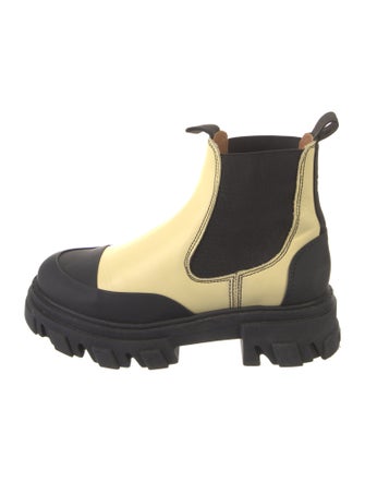 Ganni Leather Combat Boots