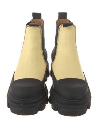 Ganni Leather Combat Boots
