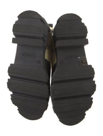 Ganni Leather Combat Boots