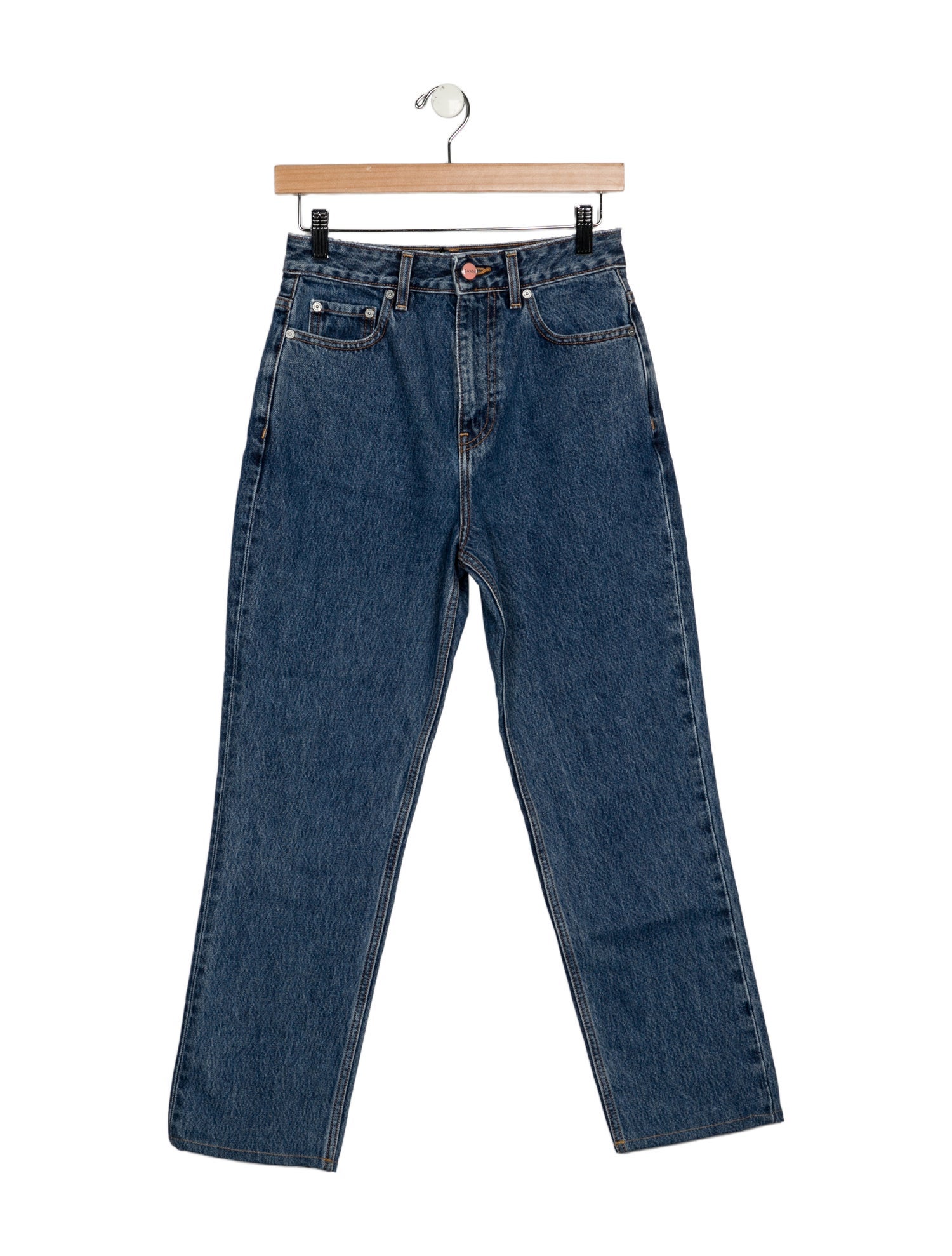 Ganni High-Rise Straight Leg Jeans